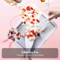 Kids Ice Cream Roll Plate Cordless Cold Plate Ice Cream Device DIY Fried Yogurt Device Fun Family Activity Easy to Use