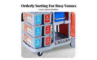 Commercial Cleaning Cart Heavy-Duty Multi-Shelf Cleaning Trolley Large Capacity Janitor Cart with Bag for Janitors, Shopping Malls, Schools