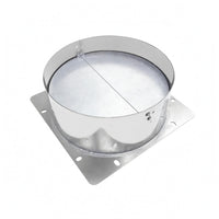 Stainless Steel Range Hood Air Outlet Base Thickened Metal Duct Outlet Base Backdraft Flap Hood Mounting Plate High-Temperature Resistant