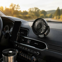 Compact Dashboard Fan Rotatable Mini USB Fan Lightweight Personal Cooling for Car Interior, Home Use