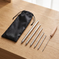rope splicing tool kit with Wooden Handle Paracord Threading Tool with Pouch Smooth Paracord Threader Set for Crafters
