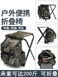 Foldable Camping Stool Backpack with Thermal Insulation