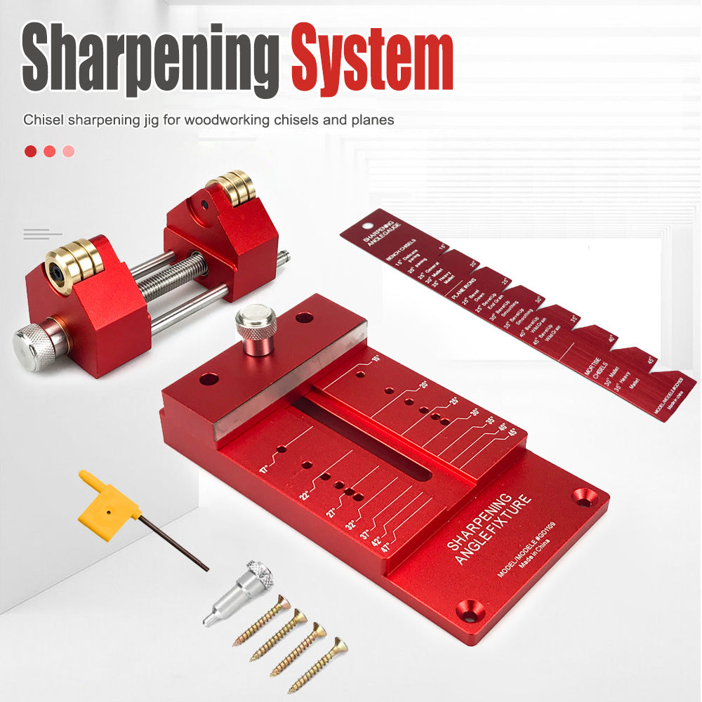 Sharpening Holder for Woodworking Chisels with Angle Measurement