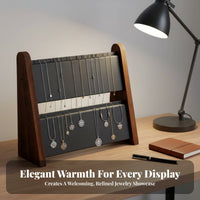 Necklace Display Stand Soft Padded Surface Slanted Jewelry Board Locket Chain Display Rack Portable Desktop Necklace Easel