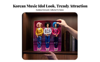 3 Pieces Male Band Doll Set Fashionable Finished Fits Music Idols Design Dolls Male Band Member Doll Detailed Finished Fit Male