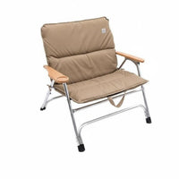 Foldable Design Wide Folding Camp Chair Padded pad Included Camping Equipment Sofatype Comfort Outdoor Furniture Breathable Fabric for Families, Homeowners, outdoor meal, rearyard, Beach, Garden