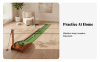 Alignment Lines Golf Putting Practice Aid Target Openings Indoor Putting Practice Aid Wooden Base Training Aid Non-Slip