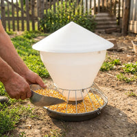 Automatic Chicken Feeder Poultry Feeder for Backyard, Rainproof No Waste Outdoor Chicken Feeder