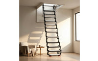 Attic Ladder Concealed Folding Loft Ladder Heavy-Duty Folding Loft Stairs with Handrails for Homeowners, Duplex, Mezzanine