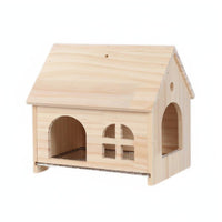Ventilated Design Parrot Breeding Box Pull-out Tray Wooden Bird Nest Box Easy to Clean Wood Bird Shelter for Parrots, Small Birds