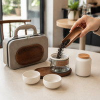 Ceramic Tea Set, Quick Brew Teapot Set, 180ml, Tea Set, Travel, Portable, Includes Storage Case