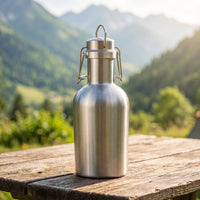Reusable Metal Bottle with Swing-Top Homebrew Swing-Top Bottle Barware Beverage Container Compact for Home Bar, Picnics