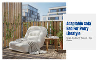 Foldable Sofa Bed, Lazy Recliner, Large Human Dog Bed, Single Sofa for Bedroom, Balcony, Lounge