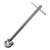 T-Handle Basin Wrench 180° Rotating Head Adjustable Sink Wrench Adjustable Tap Nut Spanner Non-Slip Serrated Jaw for Plumbers