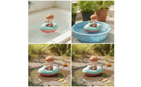 Batterybatteryless Wind-up Boat with Figure Interactive Floating Boat Toy Safe Long-Lasting for Toddlers