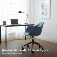 Height Adjustable Armless rotating Chair effortless Rolling Casters Office Furniture Modern Minimalist design Desk Seat Ergonomic Design for Streamers, Makeup lovers, Students, Study Room, Bedroom