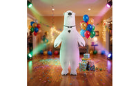 Inflatable Snowy Bear Costume Full Body Snowy Bear Costume Oversized Character Suit for Halloween