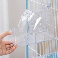 Large Bird Bath for Cage with Drawer, Hanging Parrot Bath and Food Feeder, Budgie Bath for Small Birds, Canary and Cockatiel Bath