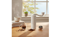 CNC Burr Precision Grinding Manual Coffee Double Bearing System Hand Crank Coffee Mill for Home Baristas, Beginners, Travel, Camping