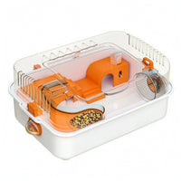 Hamster Cage Easy-to-Clean Hamster Cage with Wheel Breathable Small Animal Habitat for Apartments
