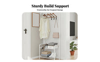 Foldable Design complimentarystanding Clothes Space-Saving A-Frame Clothing Holder Multi-Purpose Storage Garment Rack Easy Assembly for Homeowners, Apartment Dwellers, Bedroom, Entryway, Laundry Room, Walk-in Closet