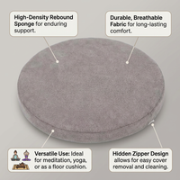 Round Floor Pillow Floor Cushion for Adults Seating, Thick Floor Pillow Meditation Cushion, Modern Minimalist Floor Cushion