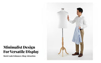 Lightweight Clothing Display Stand Sturdy Female Torso Mannequin Stable Base Adjustable Dress Form Portable for Boutique Owners, Online Sellers, Fashion Designers, Photo Studio, Market Stall, Home Decor