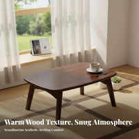 Space-Saving Foldable Tatami Table Multi-Purpose Japanesedesign Floor Table InstallationNo-Assembly Folding Desk No Assembly Required for Telecommuting Workers, Apartment Dwellers, Bay Window, Small Areas, Dorm Room, Bedroom