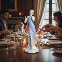 6 Pieces Music Lady Figurine Elegant Home Decor Display Ornament for Living Room