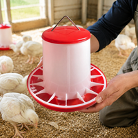 Yellow Chicken Feeders and Drinkers for Hens Chicks Ducks Pigeons, Automatic Chicken Feeder Large Chicken Feeder, Thickened Poultry Feeder Bucket
