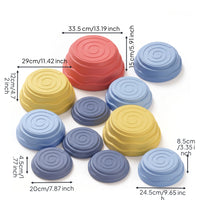 11 Pieces Balance Stepping Stone Sturdy Play Equipment Stackable for Classroom