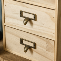 Wood Desktop Storage Drawers, 18L Desk Accessories & Storage for Students, Modern Office Organizer with 2 Drawers