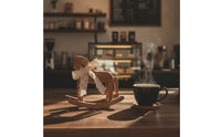Rocking Horse Ornament with Ribbon Vintage Wooden Rocking Horse Carved Decor for Tabletop, Bookshelf, Coffee Shop