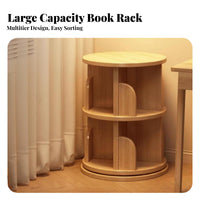 360-Degree Rotating desktop organizer Space-Saving Design revolving Desktop Book holder adaptable Use Office Storage Multi-Tier for Students, educators, Remote Workers, Study Room, Classroom
