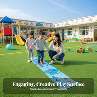 Long-Lasting Hand and Foot Game Mat Easy to Clean Team Race Mat Reusable Body Coordination Game Non-Slip for Children, Adults, Families, Outdoor, School Events, Parties