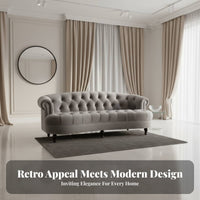 3 Pieces timeless design Upholstered 3-Piece Seating Group Small Space space-efficient Upholstered Multi-Seater Group Tufted Design Sofa Set long-lasting Construction for Homeowners, Interior Designers, Office Managers, Living Room, Showroom, Lounge Area