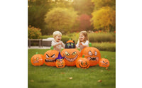 Outdoor Inflatable Pumpkin with Black Cat Long-Lasting Inflatable Black Cat and Pumpkin Decoration Easy to Use Inflate Yard Decoration Lighted for Lawn