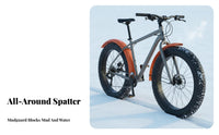 Splash Guard 26 Inch Wide Bike Mudguard Widened Design Wide Tire Mudguard All-Weather Protection for Beach Riding, Muddy Trails, Rainy Days