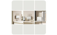 Ventilated Router Storage Box Space-Saving Router Shelf with Antenna Slots Functional Network Device Holder Cable Management for Living Room