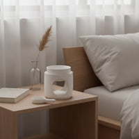 Glazed Melt Melt Burner with Tealight Spoon Decorative Burner Tabletop Fragrance Holder Easy to Use for Tea Corner