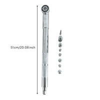 Offset Extension Wrench with Square Drive Adapters Polished Chrome Extension Ratchet Profile Tool for Automotive Repair