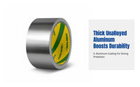 Aluminum Foil Tape, Thickened, High Temperature Resistant, Strong Multi-Purpose Repair and Sealing