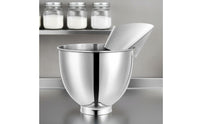 Rust-Resistant Stainless Steel Pouring Chute Dishwasher Safe Mixer Splash Guard Snap-on Design for Baking