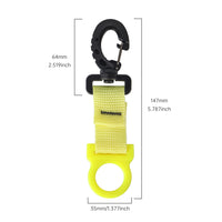 DIDEEP Diving Second Stage Clip for Jacket, Wing, Side Mount BCD with Mouthpiece Hanger Ring and Silicone Ring 60114