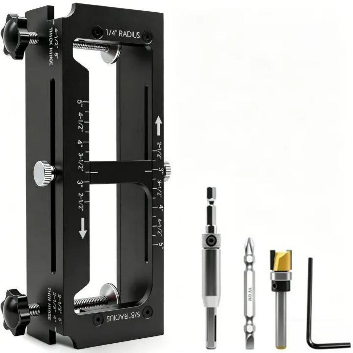 Door Hinge Jig Adjustable Tool Handheld for Woodworking, Installers