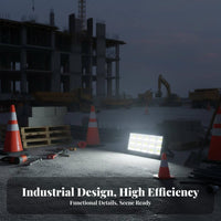 IP65 Waterproof Tripod Work Light High Brightness LED Work Light with Stand Anti-Slip Feet LED Floodlight 360° Rotatable for Street Vendors, DIY Enthusiasts, Night Markets, Workshops, Workshop, Garages