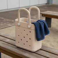 Breathable DIY Charm Bag Long-Lasting Holey Tote Bag Sturdy Perforated Charm Purse Easy to Clean for Children, Women, Travel, Pool, Bathroom
