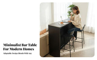 Space-Saving Narrow Bar-Height Table Minimalist Design Narrow divider Desk Slim silhouette Household Furniture adaptable for Small Apartment Dwellers, Young Professionals, Living Room, Kitchen, Dining Area, Entryway
