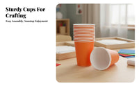 10 Pieces Thickened Kindergarten Art Cups Creative Educational Colored Paper Cups Sturdy for Children, Parents, Arts and Crafts, Classroom