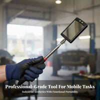 Telescopic Inspection Mirror Portable Telescoping Inspection Mirror Clear Distortion-Unobstructed View Non-Slip Ergonomic Grip